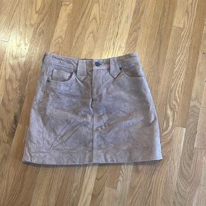 Brown suede blank MYC mini skirt